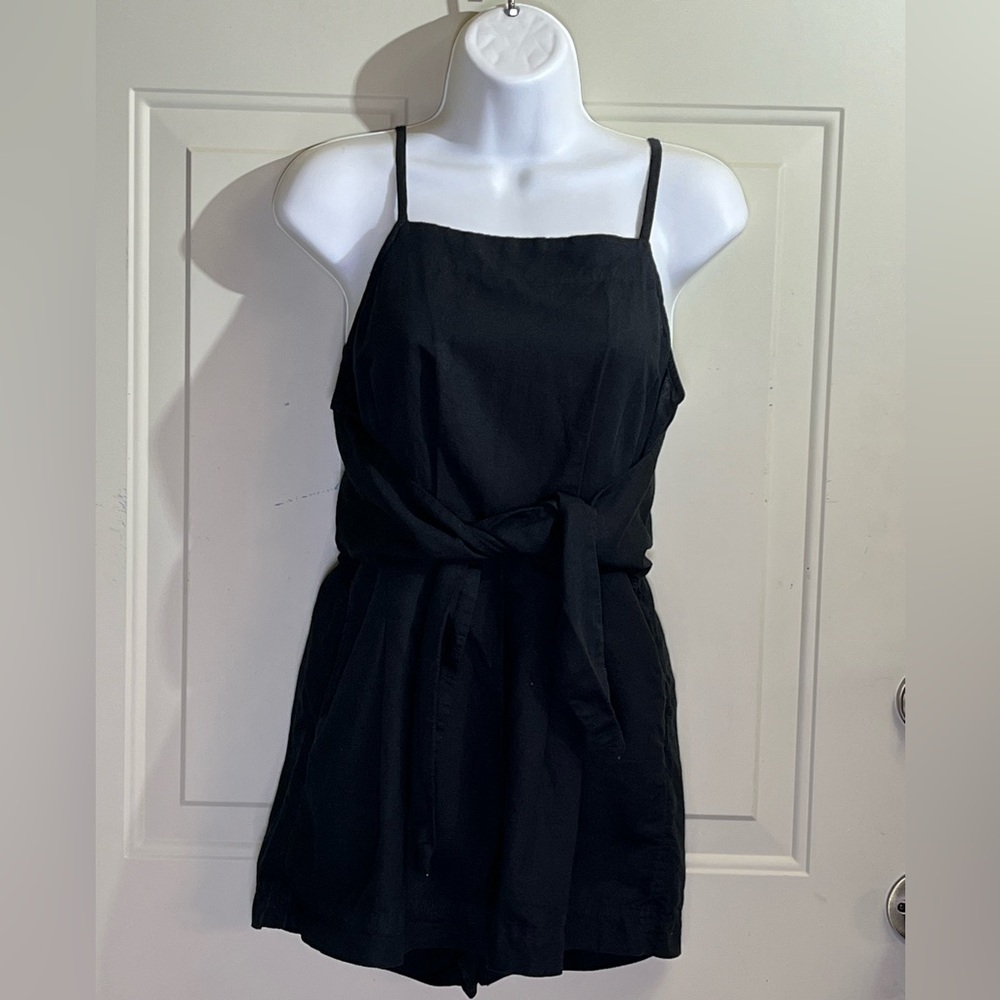 Madewell Black Sleeveless Romper